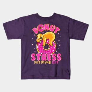 Sloth Donut Stress Just Do Your Best Kids T-Shirt